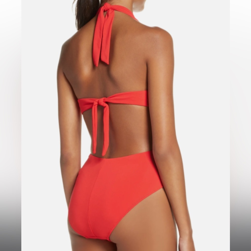 Robin Piccone Women's Kate Scoop Neck One Piece
Swimsuit | Red | NWT - Picture 2 of 15